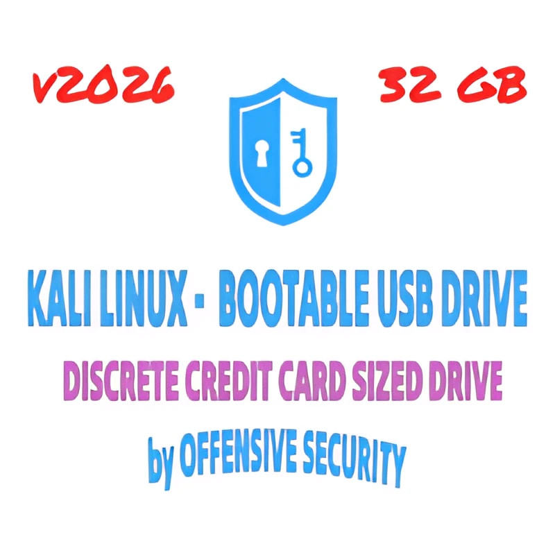 Kali Linux Bootable USB Credit Card Flash Drive | 32GB | DISCRETE 