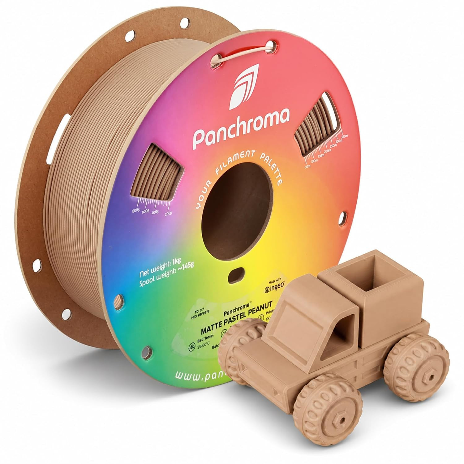 Panchroma Matte PLA Filament 1.75Mm, 1Kg, Pastel Peanut