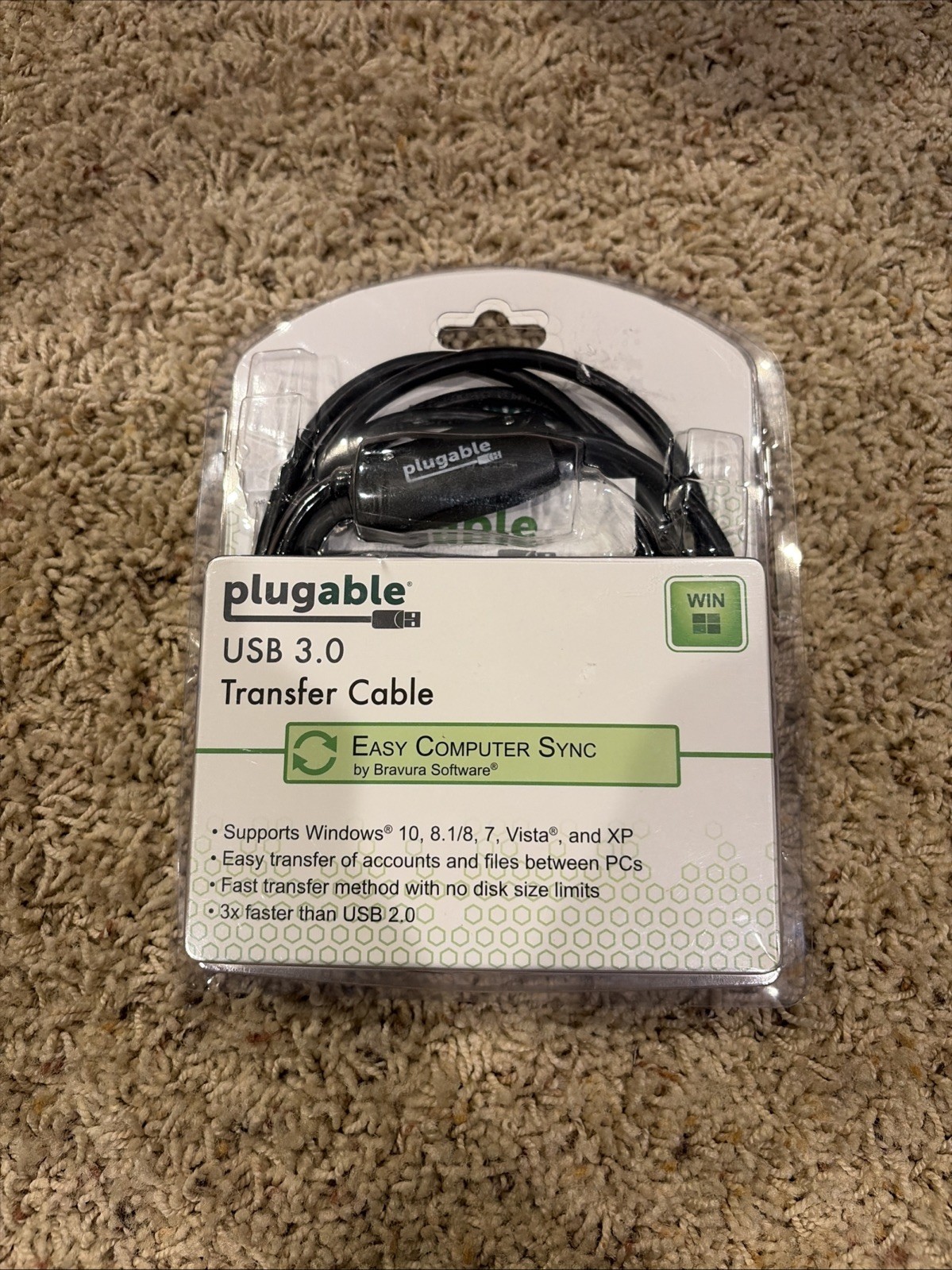 Plugable USB 3.0 Transfer Cable