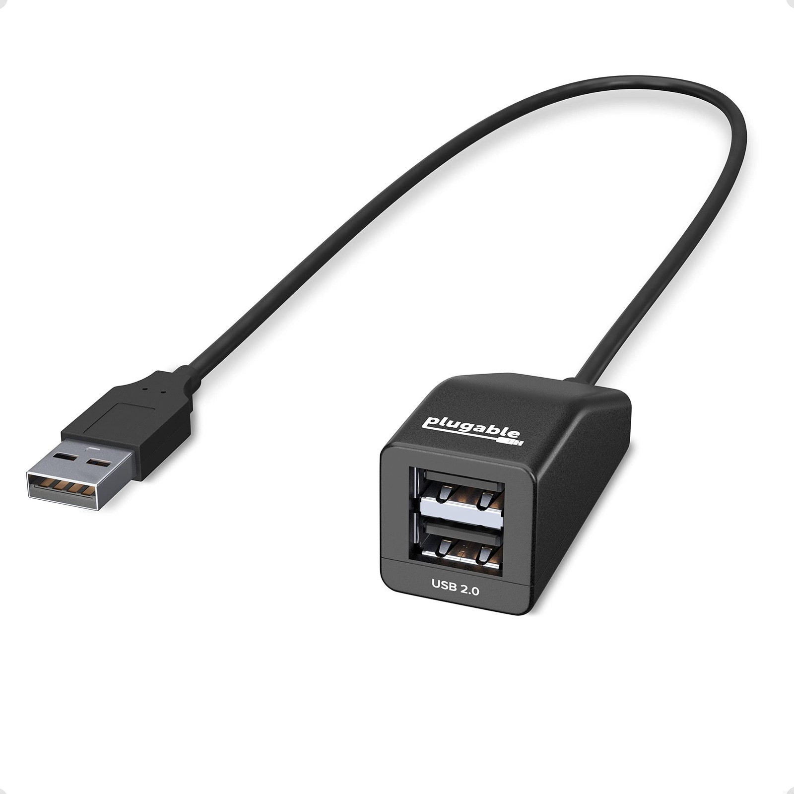 2-in-1 USB Splitter with Dual USB 2.0 Ports
