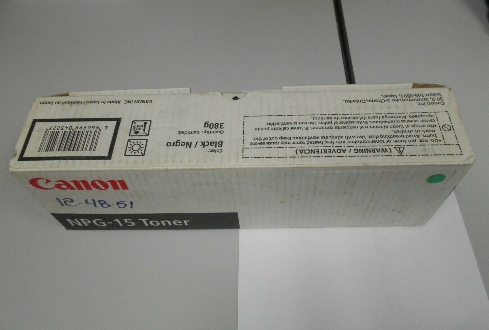 Genuine Canon Black   NPG -15    1386A005AA