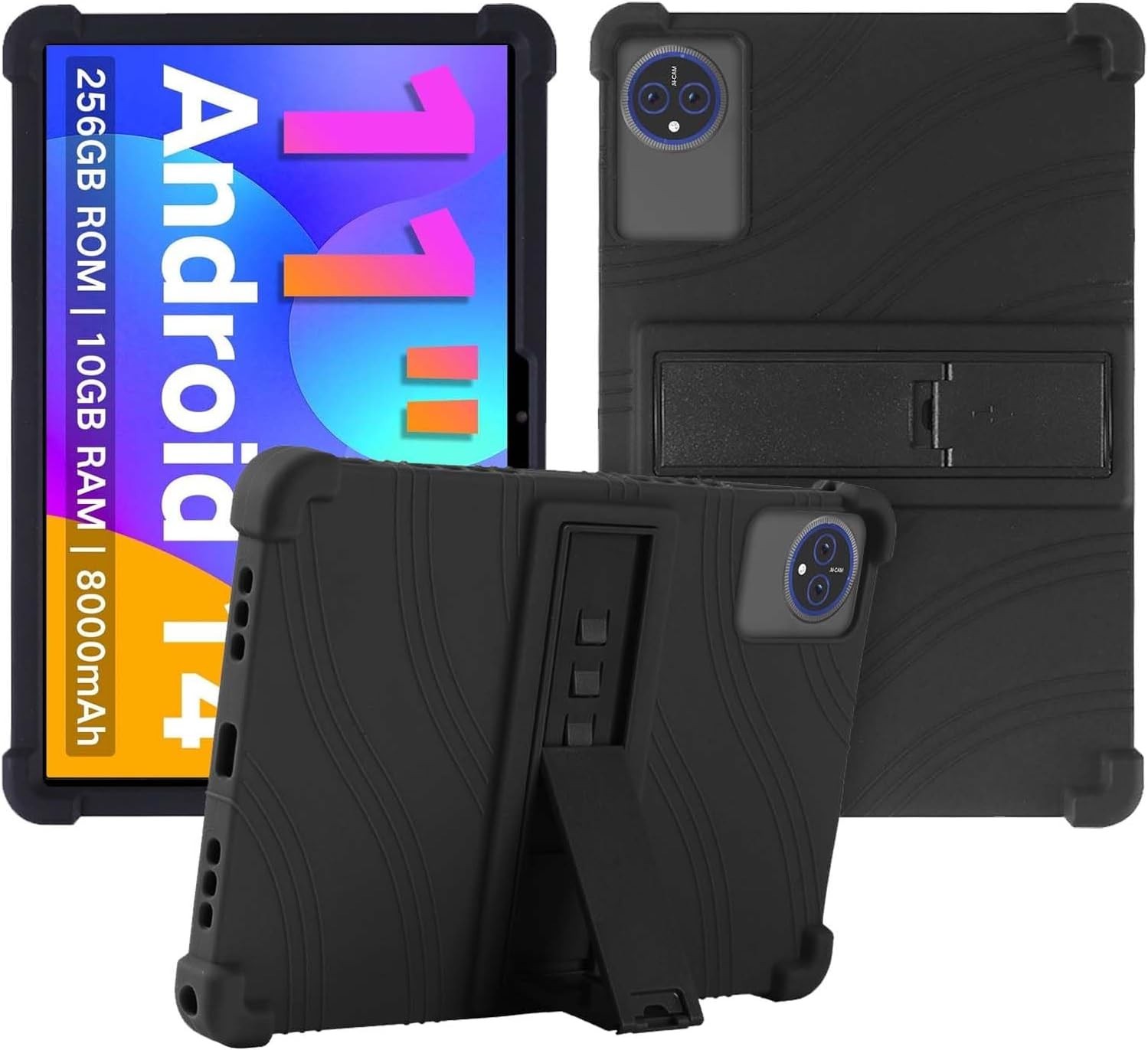 Case for DOOGEE U11 Android 15 Tablet 11 inch Kids Friendly Silicone Stand Cover
