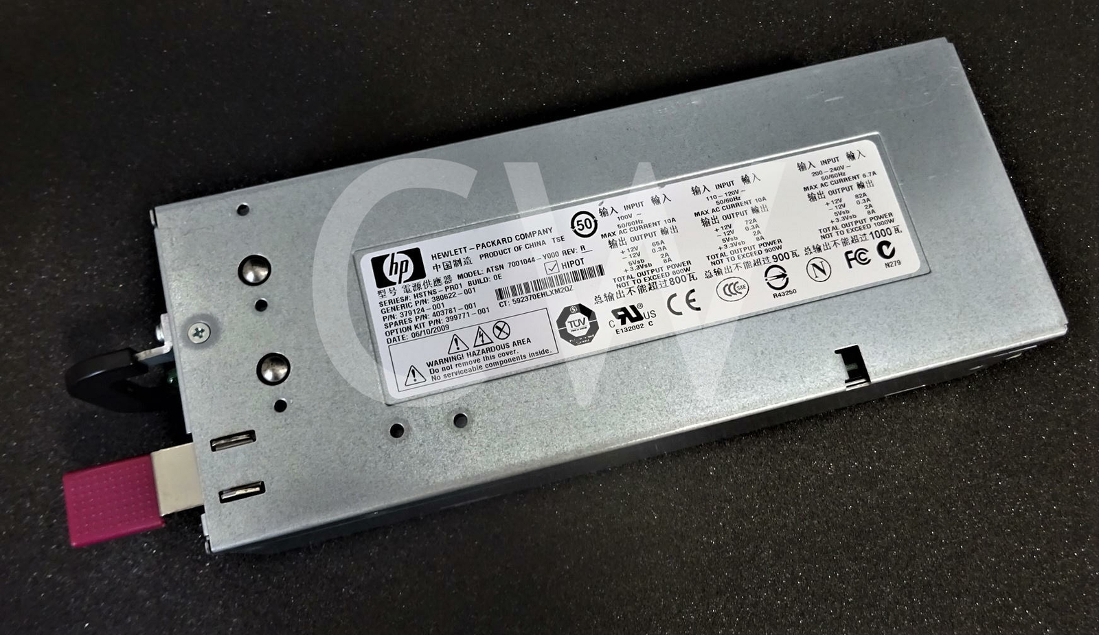 399771-001 379124-001 403781-001 399771-B21 HP 1000-Watts Power Supply Unit