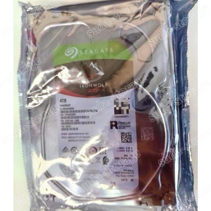 1PCS Seagate IronWolf 4TB ST4000VN008 NAS 64MB 6Gb/s SATA 3.5" HDD Hard Disk Dr