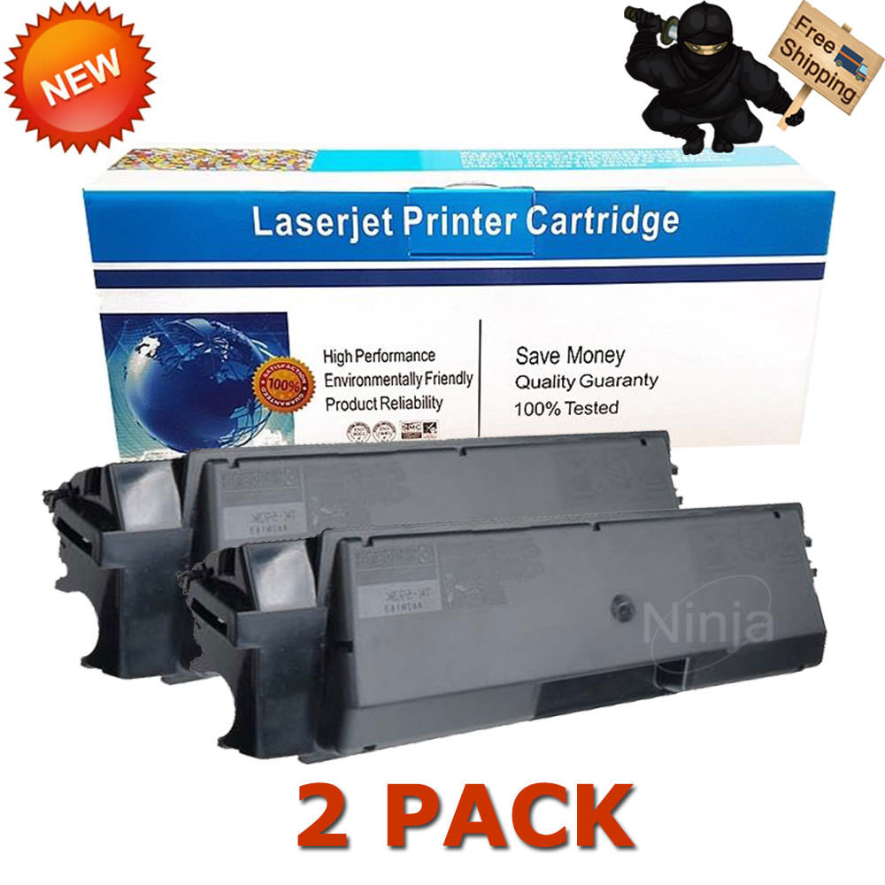 2PK Compatible TK-592K Black Toner Cartridges For Kyocera Mita FS-C2026 FS-C2126