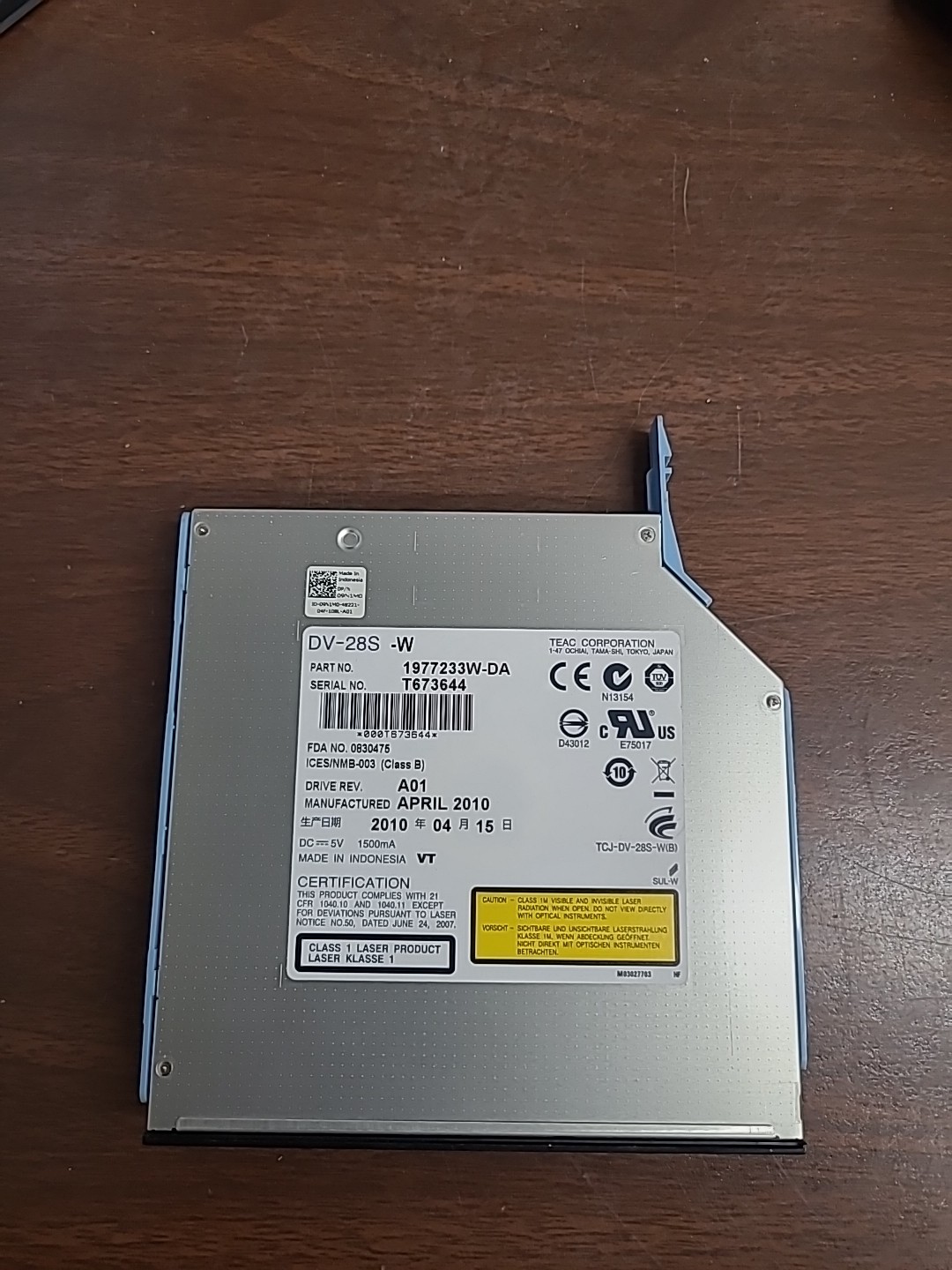 TEAC 1977233W-Z3 Slim SATA I DVD-ROM Optical Drive