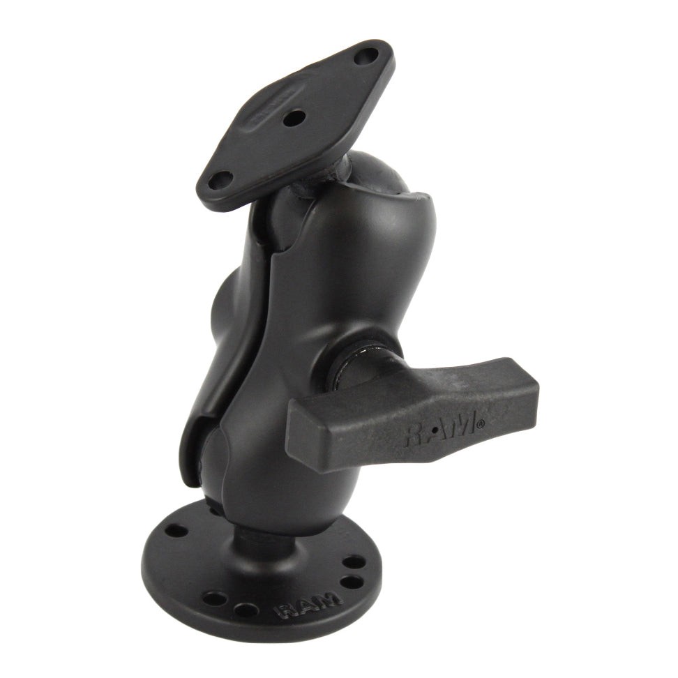 RAM-138U-B  RAM Double Ball Mount with Diamond Plate Adap...