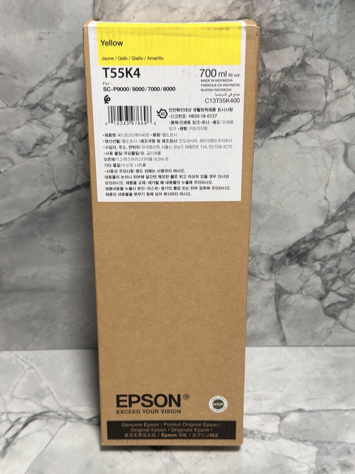 Epson Genuine T55K4 Yellow Ink Cartridge 700ml 2026 Sealed