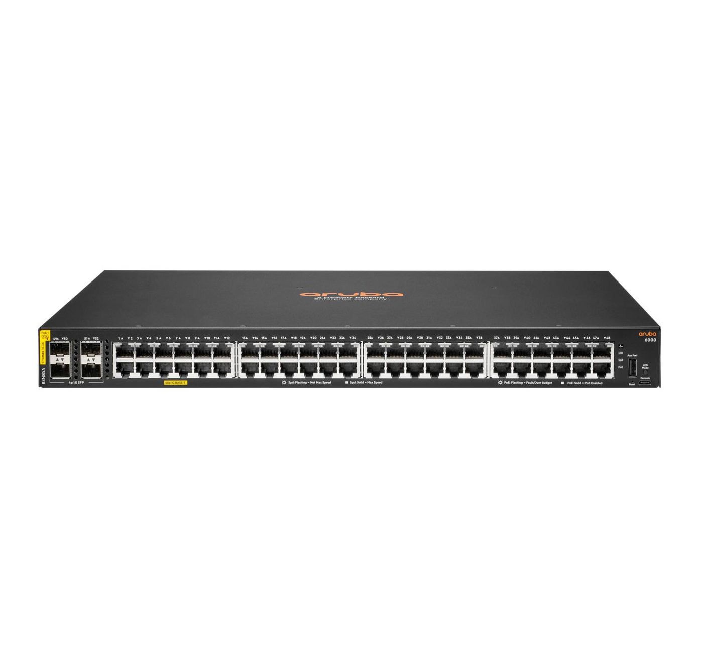 HP W126473072 R8N85A#ABB Aruba 6000 48G Class4 PoE 4SFP 370W Managed L3 Gig ~E~