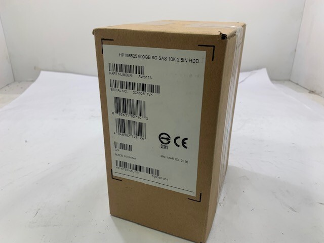 HPE 600GB EVA 6G DP SAS 10K 2.5" Hot Plug Hard Drive 613922-001, AW611A