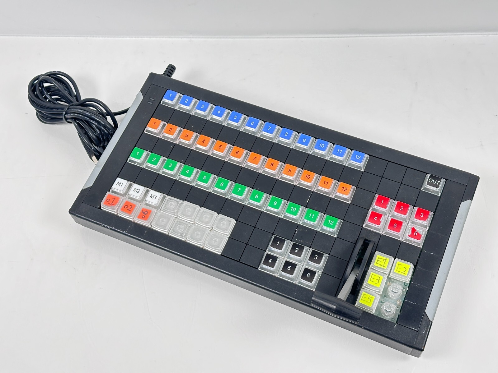 X-Keys XKE-124 T-Bar USB Keyboard with Video Switcher Key Set