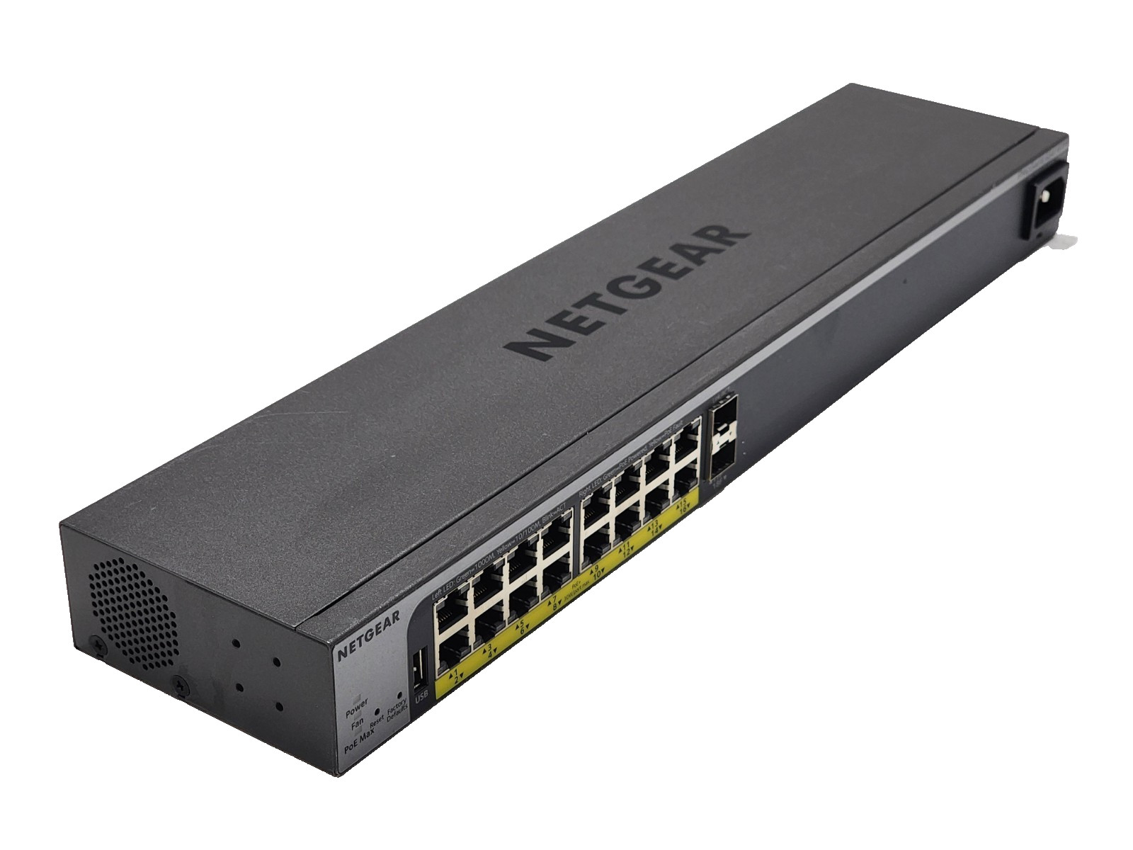 Netgear ProSafe GS418TPP 18-Port Gigabit Ethernet Smart Managed Pro PoE Switch