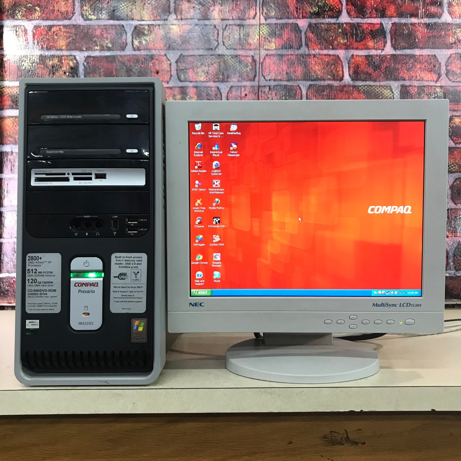 Compaq Presario PC for Retro Gaming AMD Athlon 2.08GHz 480MB RAM (Windows XP)