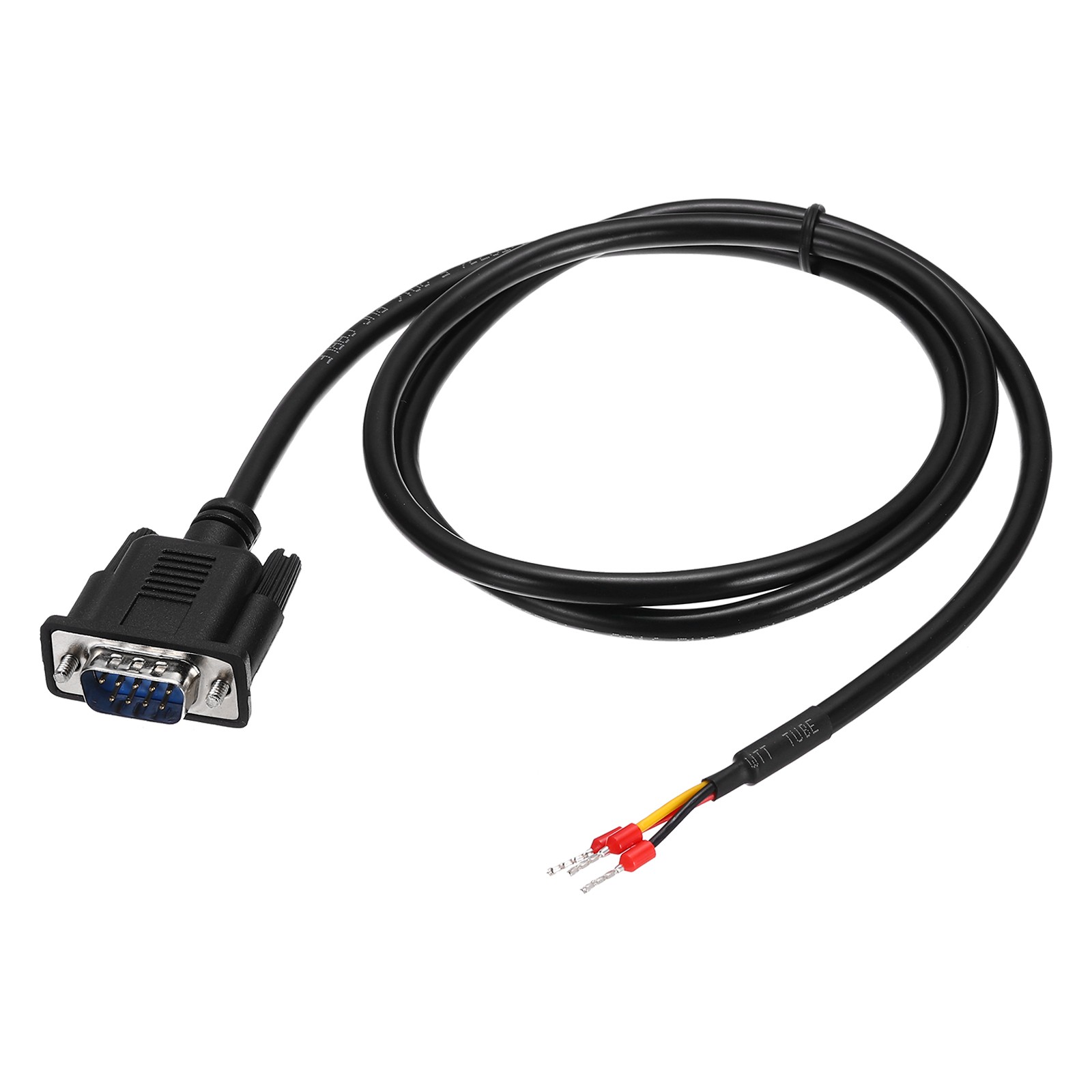 24AWG DB9 Male to 235 Bare Wire with 3 Wiring Terminals Double Shielded,3.3 ft