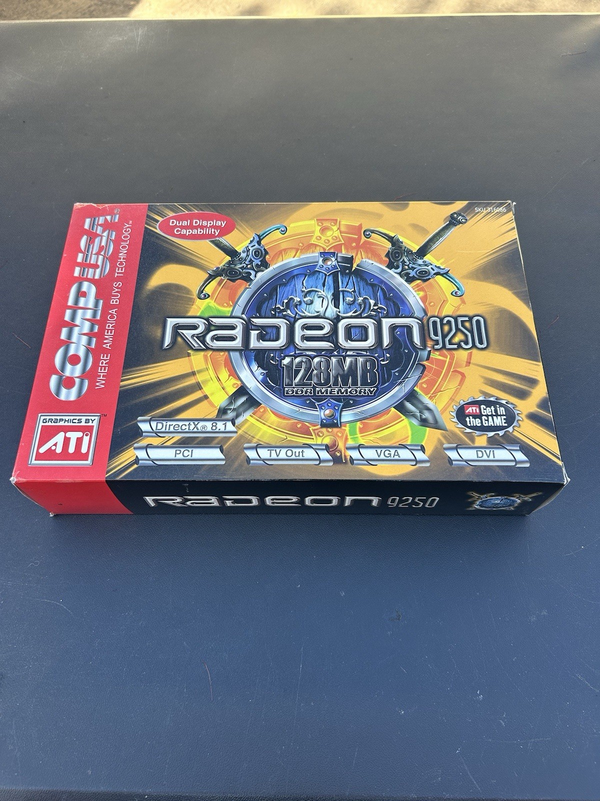 CompUSA ATI Radeon 9250 128MB DDR PCI VGA/DVI/S-Video Dual Display TV Out