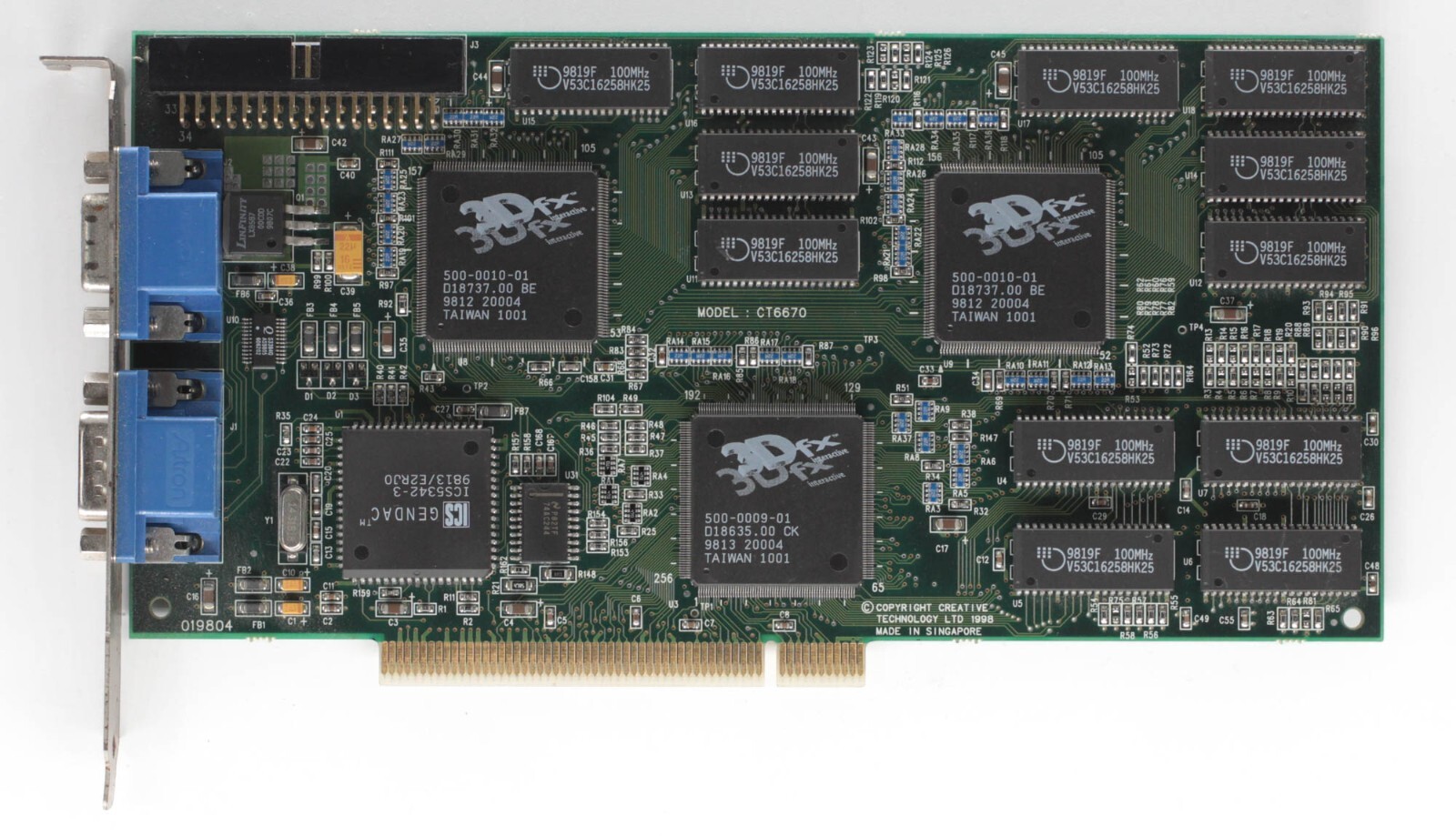 PCI Video card - Creative Labs CT6670 - 3dfx Voodoo 2 - 8MB - TESTED - NO TARIFF