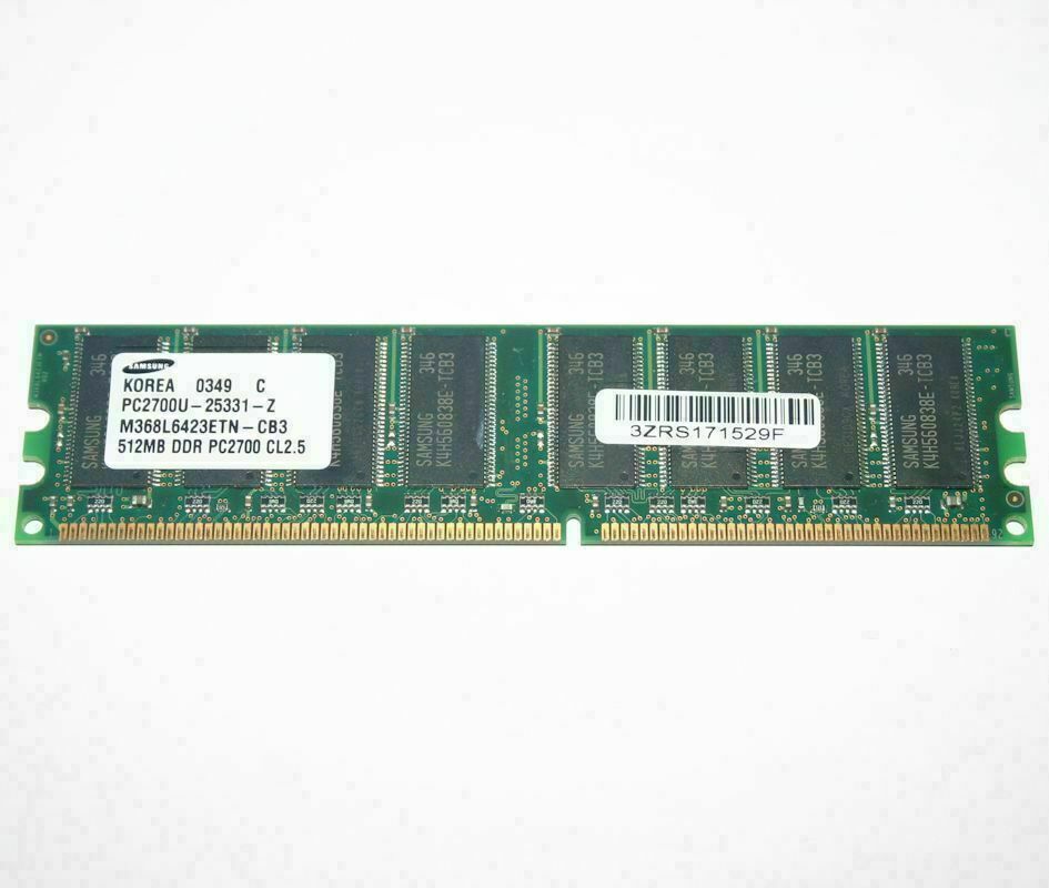 RAM Samsung PC2700U 512MB DDR 333 MHz CL2.5 Desktop Computer Memory PC 2700