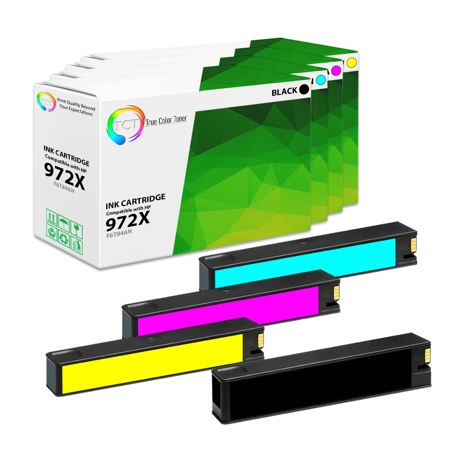 4Pk TCT 972X HY Combo For HP PageWide Pro 452dn 477dn 477dw 552dw Compatible Ink