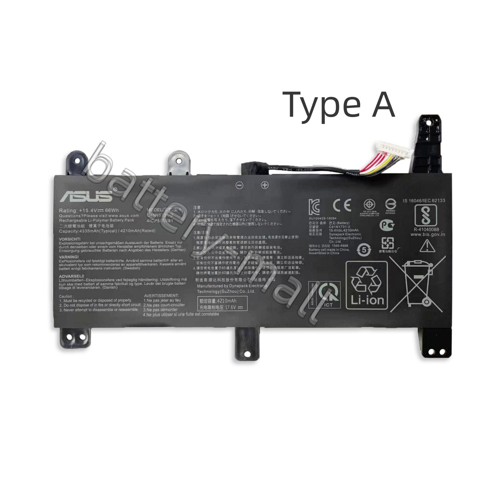 Genuine C41N1731 C41N1731-2 66Wh Battery For Asus ROG Strix GL504 GL504GM OEM