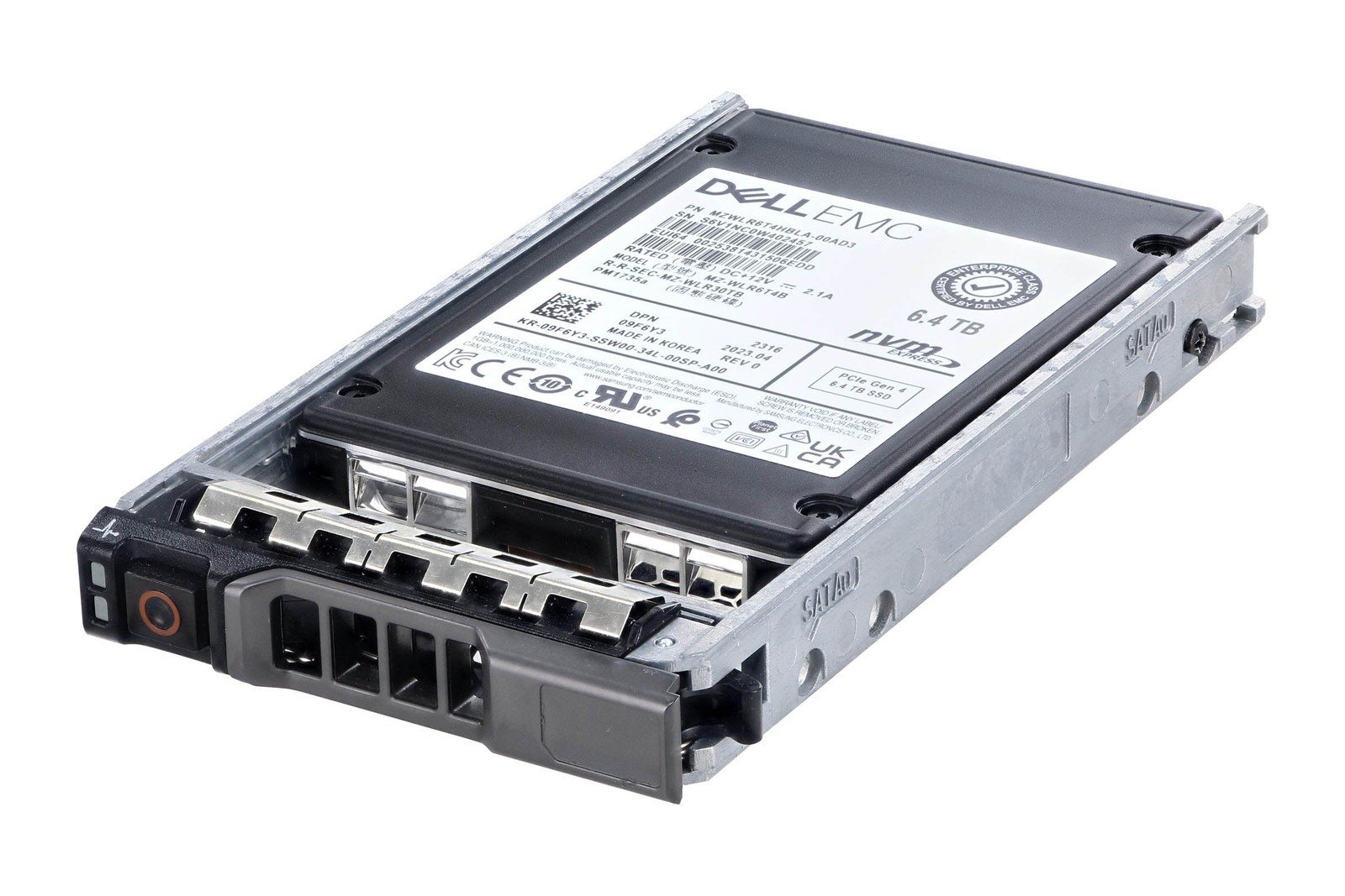 Dell 6.4TB PCIe NVMe 2.5" Gen4 SSD 9F6Y3, MZ-WLR6T4B | 1 Year Warranty