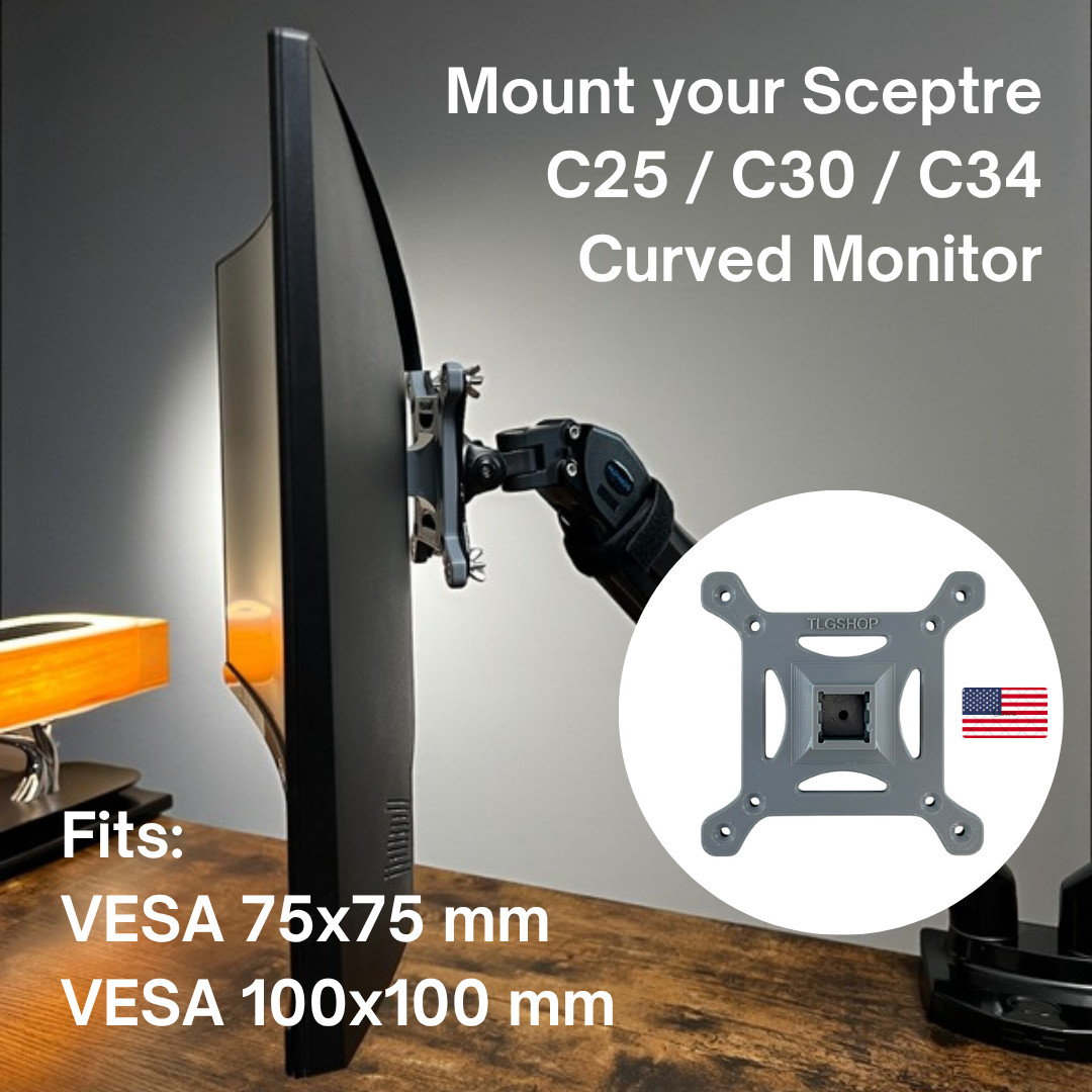 Sceptre C25 C30 C34 VESA Mount Adapter 100x100 75x75 Bracket Plate Fits C255B