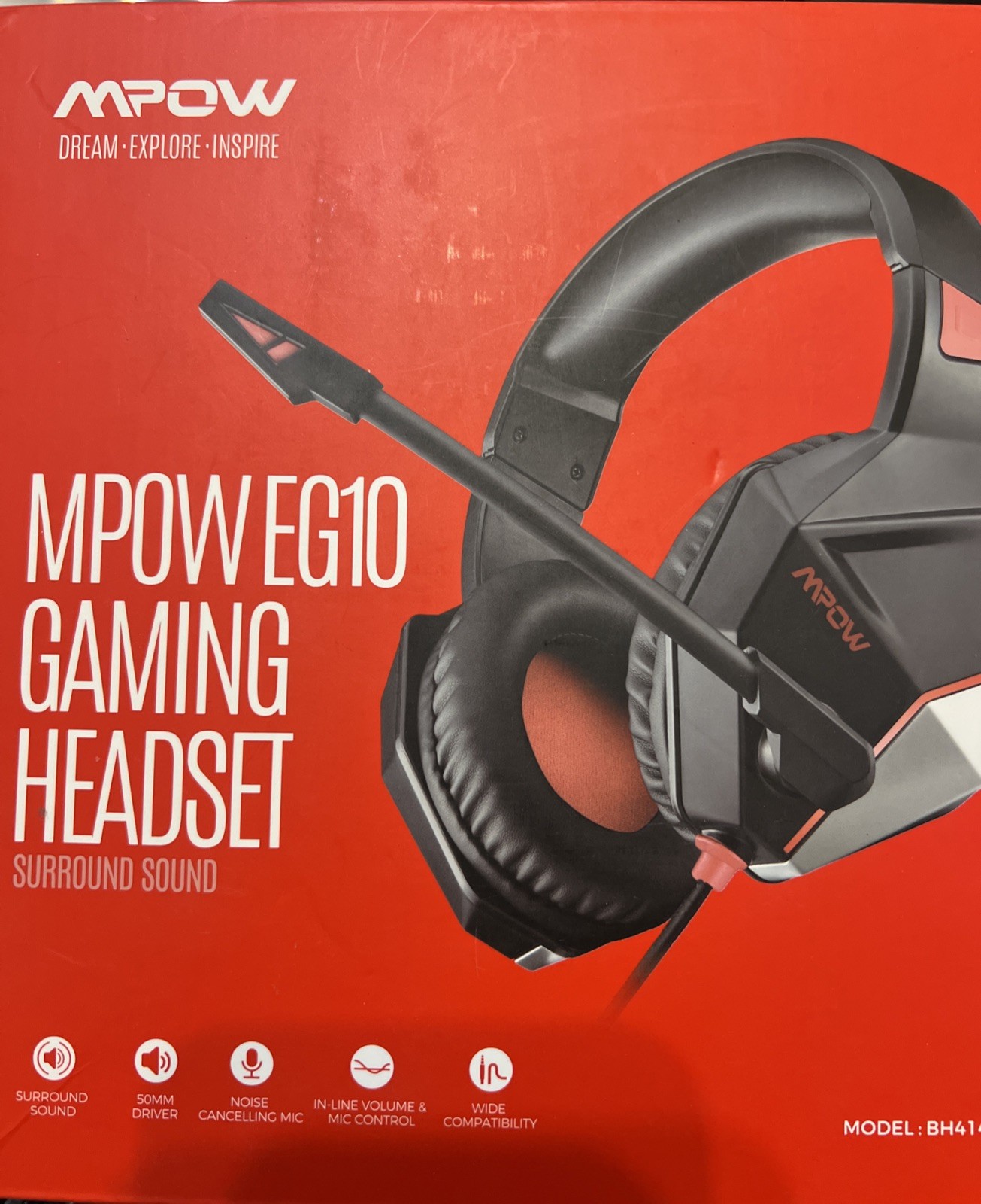 MPOW EG10 Surround Sound Gaming Wired Headset, BH414A