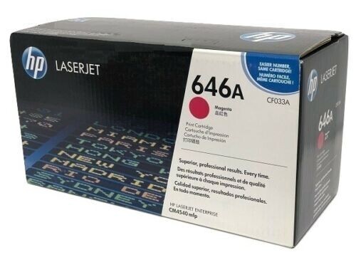 New Genuine Original Sealed HP 646A Magenta Toner Cartridge CF033A OPEN BOX