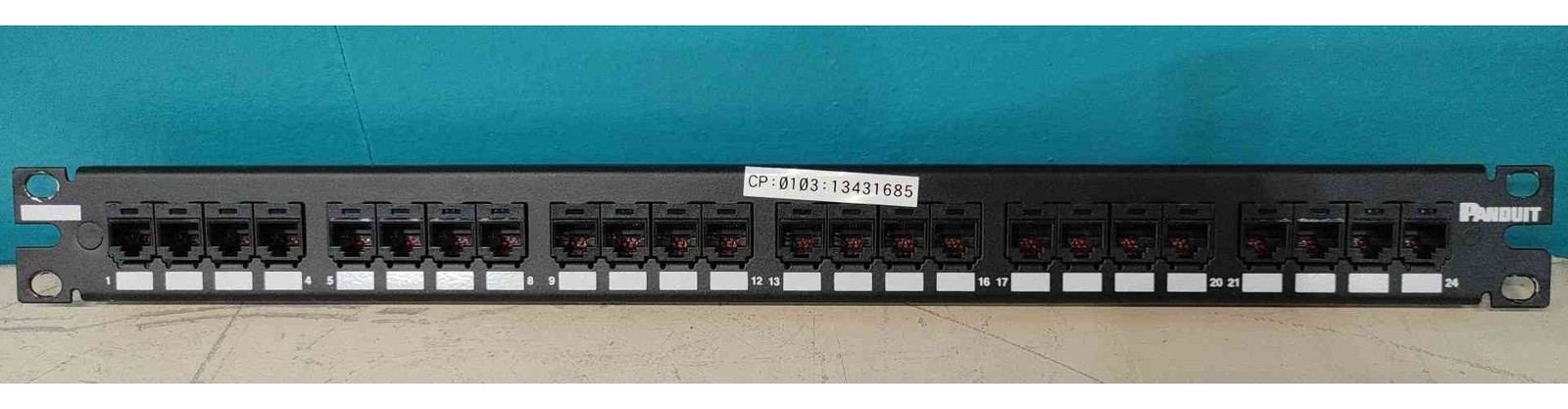 Panduit CP24BLY 24 Port 1U Network Modular Patch Panel Preloaded RJ45