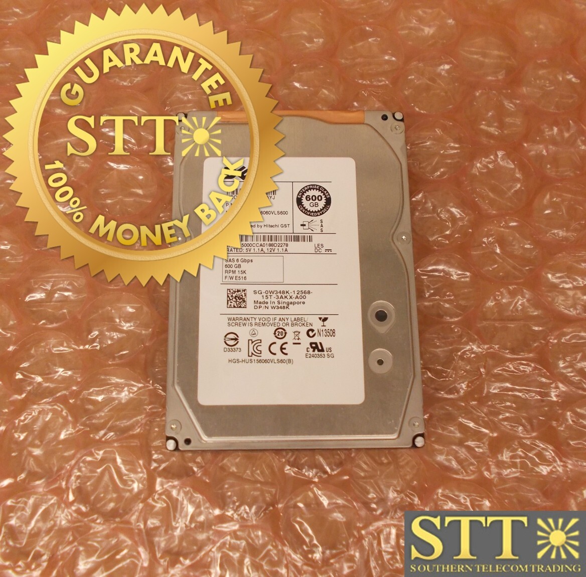 0B24496 DELL HITACHI 15K 600GB SAS 6GBPS HUS156060VLS600