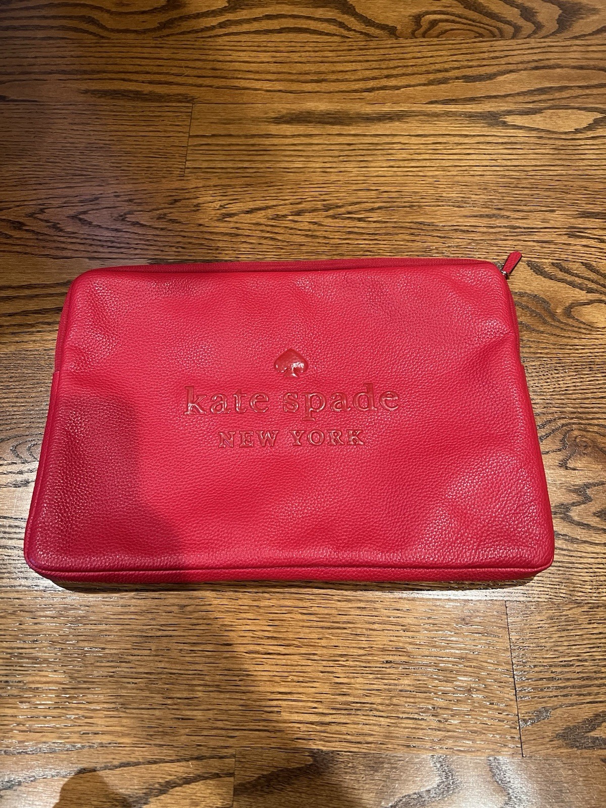 New Kate Spade Sienne Logo Laptop Sleeve Case-Hot Chili Red-Holds 15" Laptop