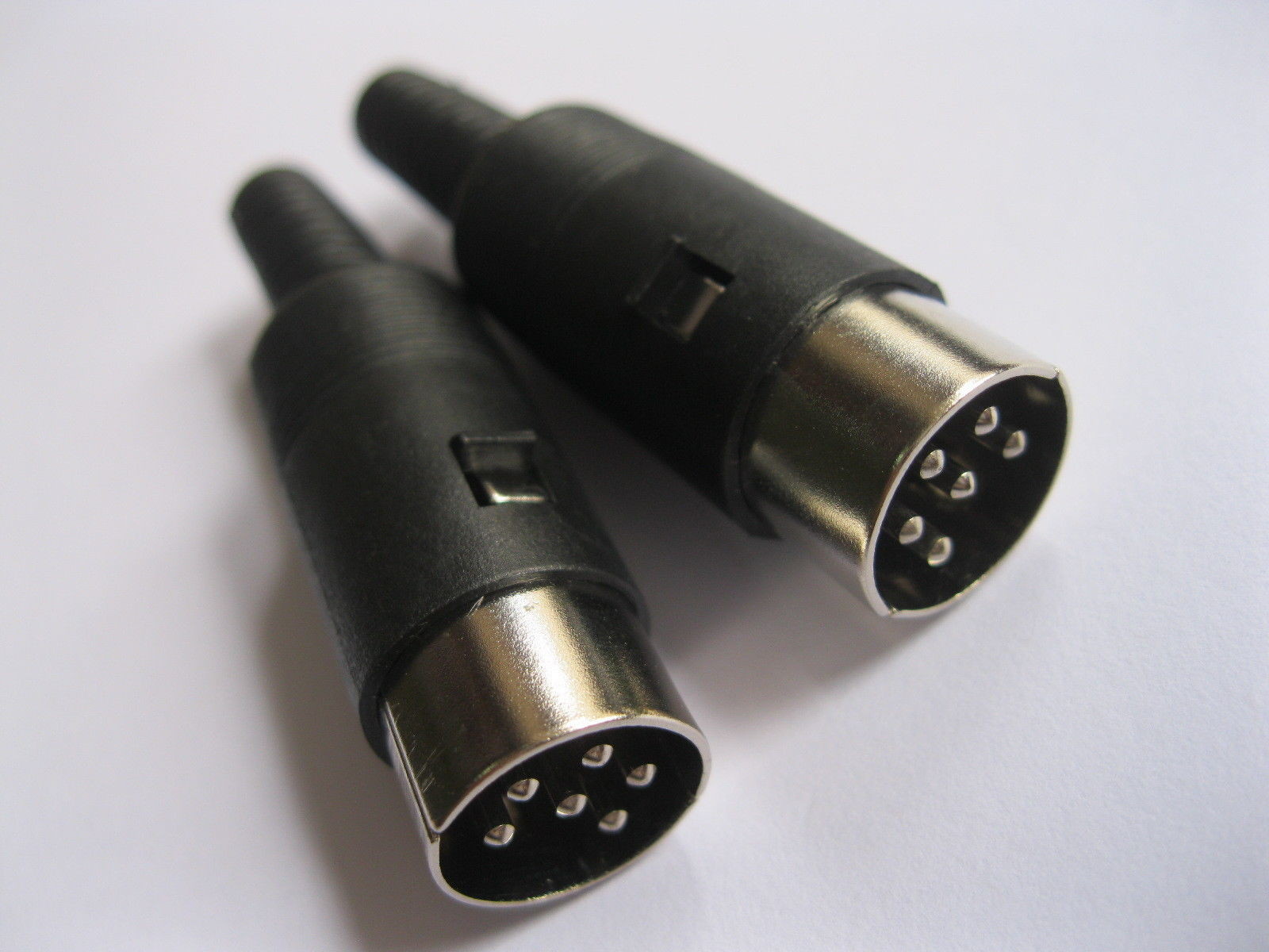 30 Pcs DIN Plug Male Connector 6 Pin with Plastic Handle New