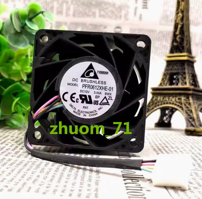 1PC DELTA PFR0612XHE-01 6CM 6038 12V 5A High speed cooling fan