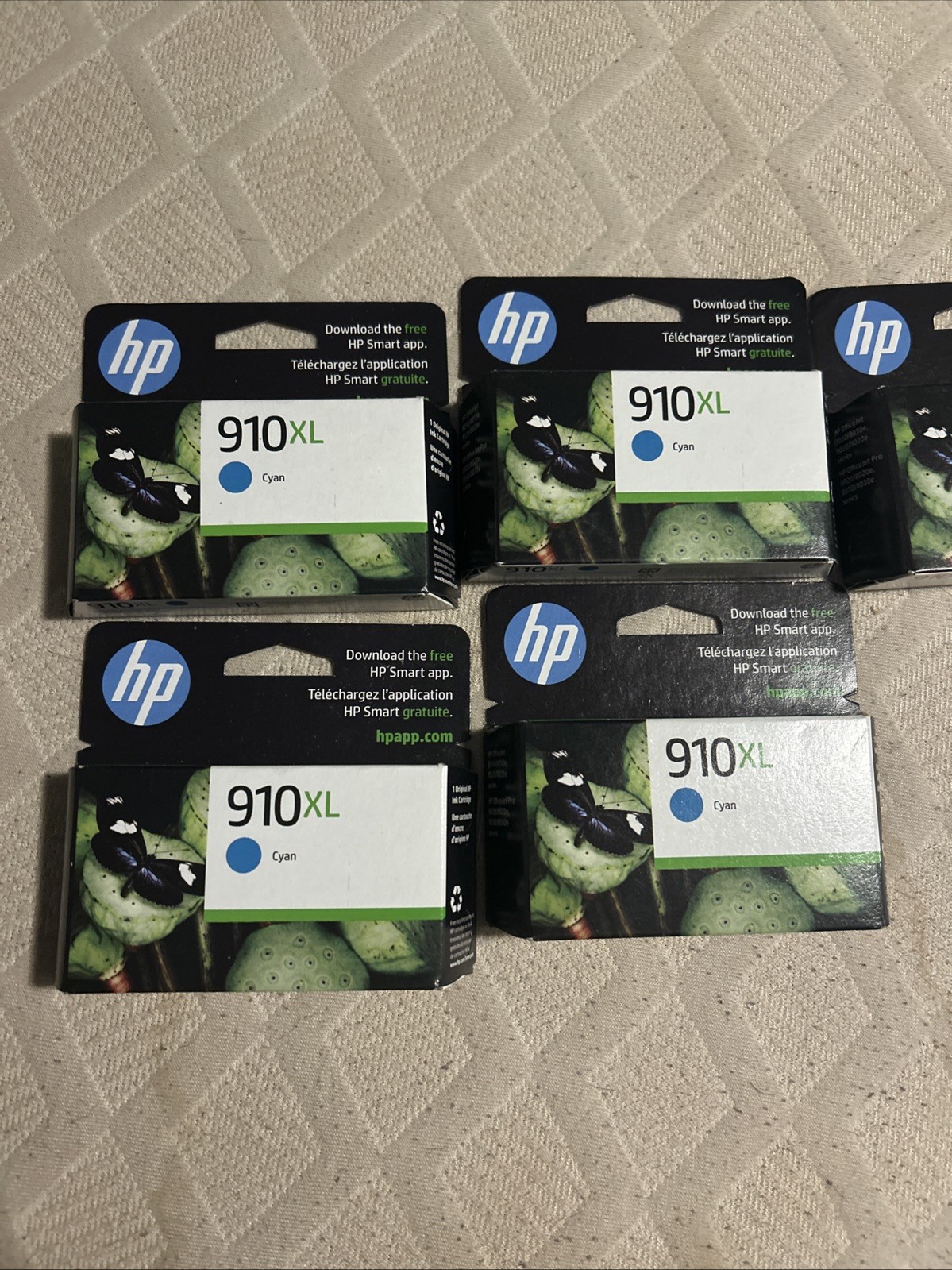 New Genuine HP 910XL Cyan In Retail Box Ink Cartridge OfficeJet Pro 8020 8025