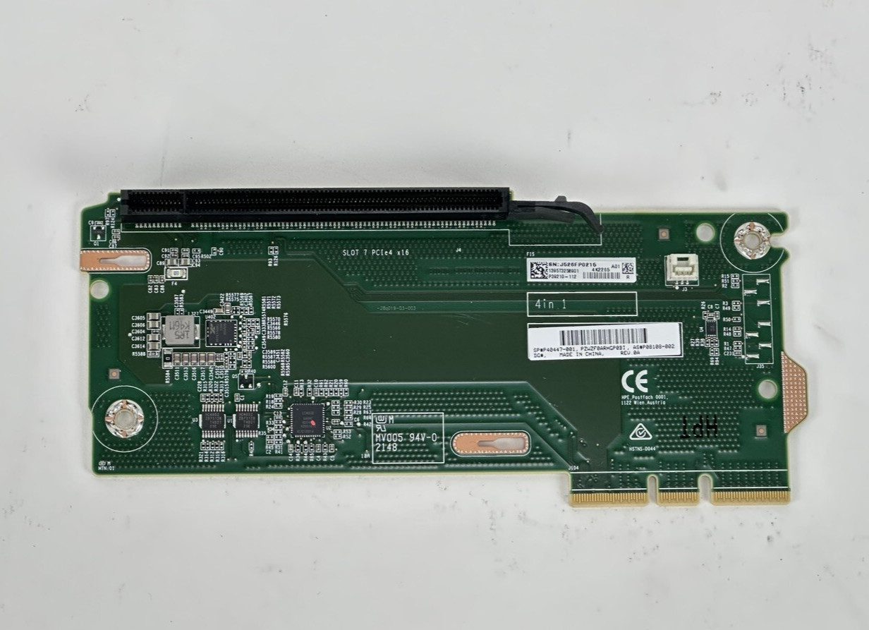 HPE ProLiant DL38X Gen10+ PCIe 4.0 x16 Tertiary Riser P40447-001 P24034-001 SPS