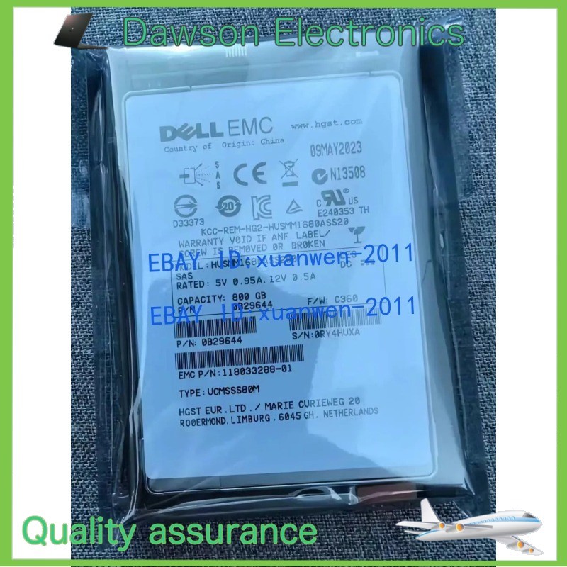 UsedEMC D3-2S12FX-800 005052257 005052256 800G SAS 12Gb SSD hard disk
