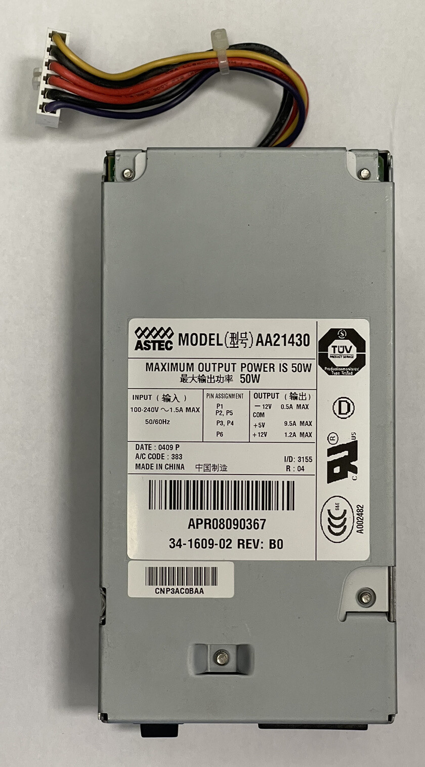 Cisco 1760 1841 2600 2651 2600XM Astec AA21430 50W Router Power Supply 12V
