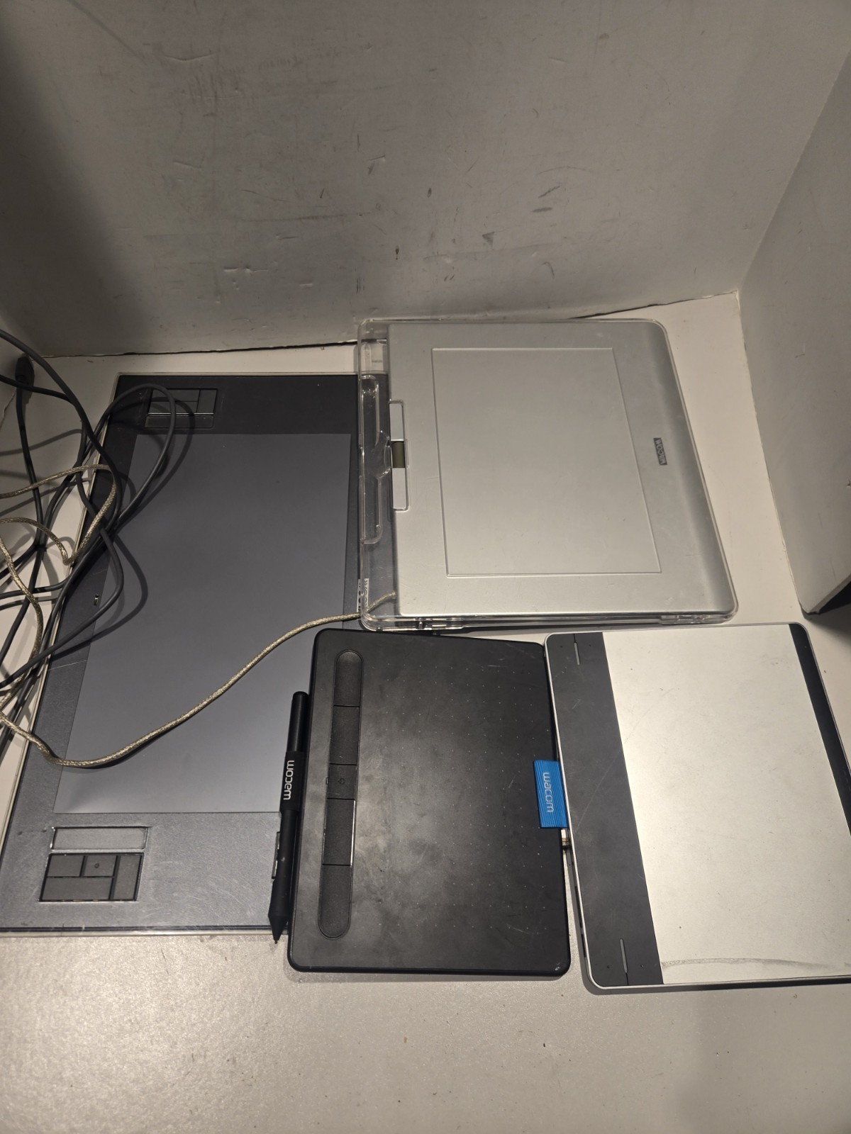 Lot Of 4 Wacom Drawing Tablets Untested  Pens Missing 