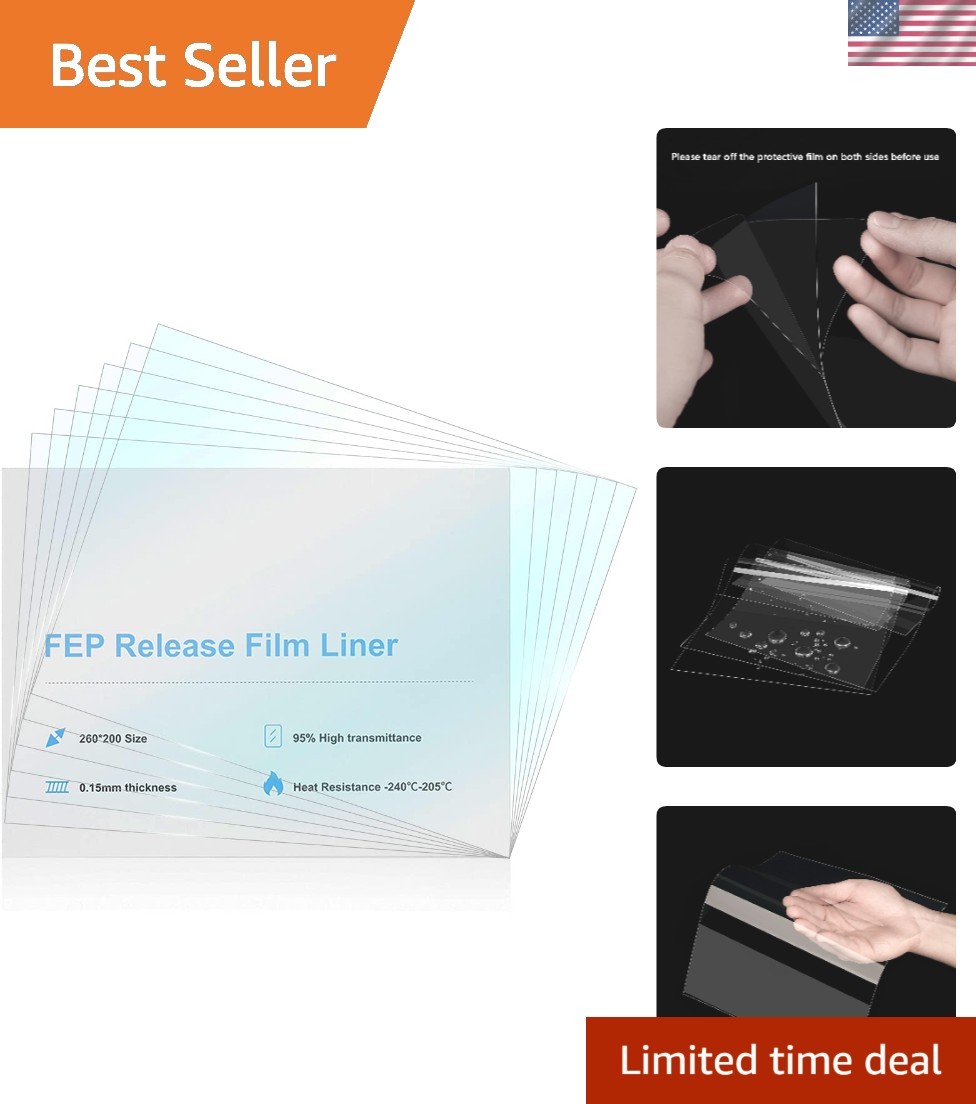 6PCS Creality FEP Film Release Films 260 x 200 x 0.15mm for LCD 3D Printer