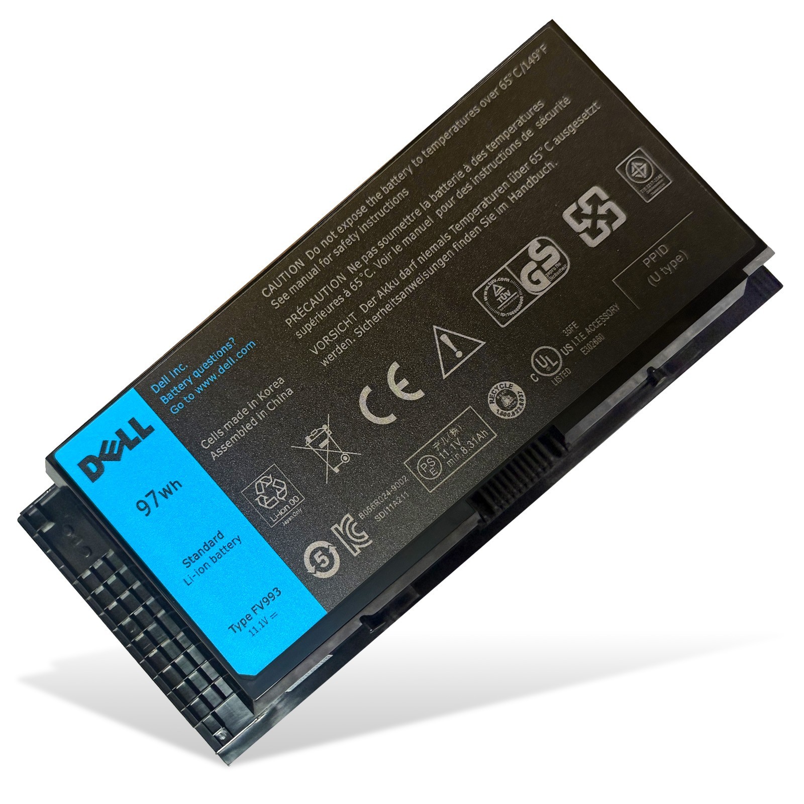 OEM Genuine FV993 M6600 Battery for Dell Precision M4800 M4600 M6800 FJJ4W 97wh