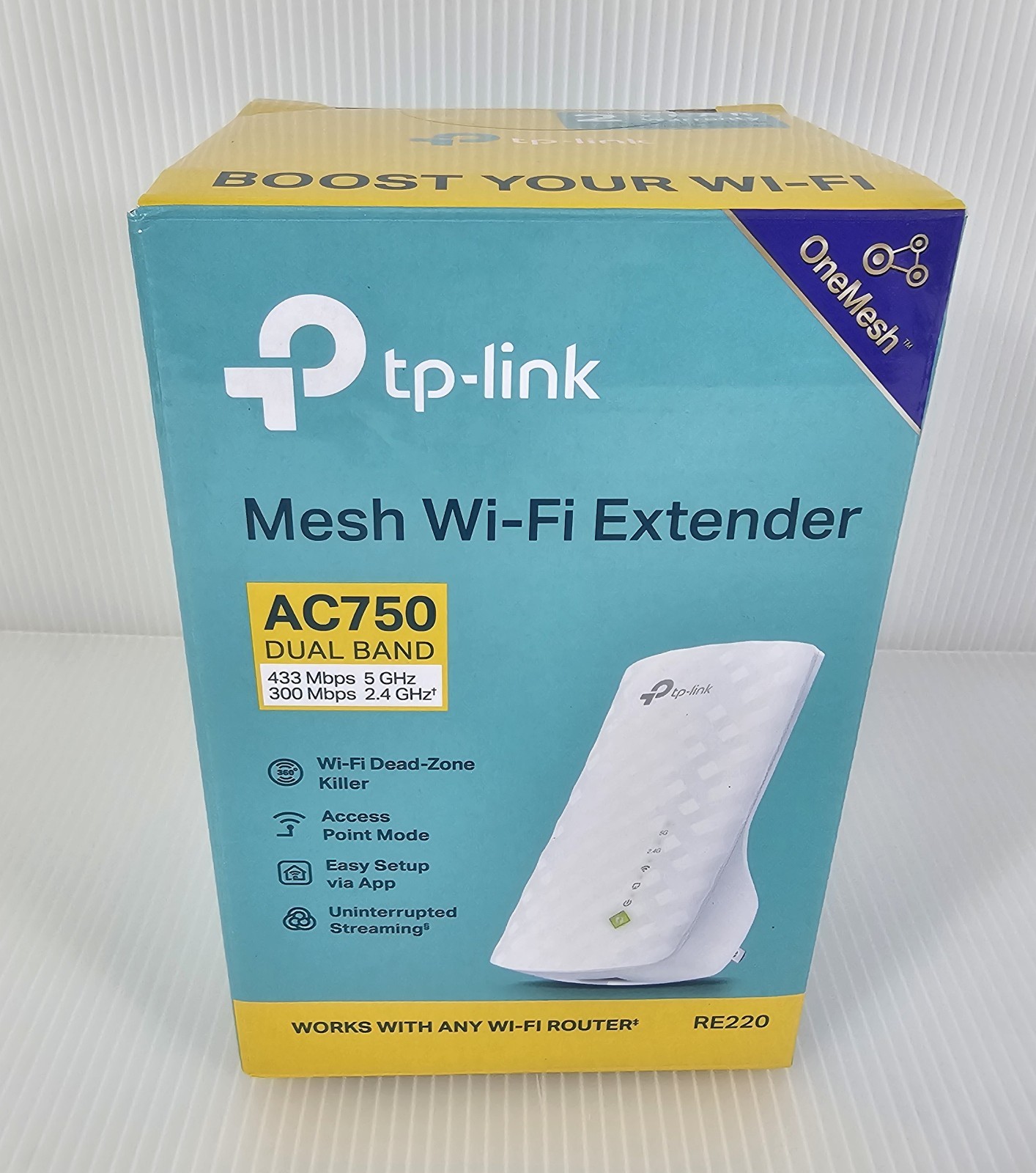 New TP-Link RE220 Mesh WiFi Extender AC750 Dual Band Range Booster 
