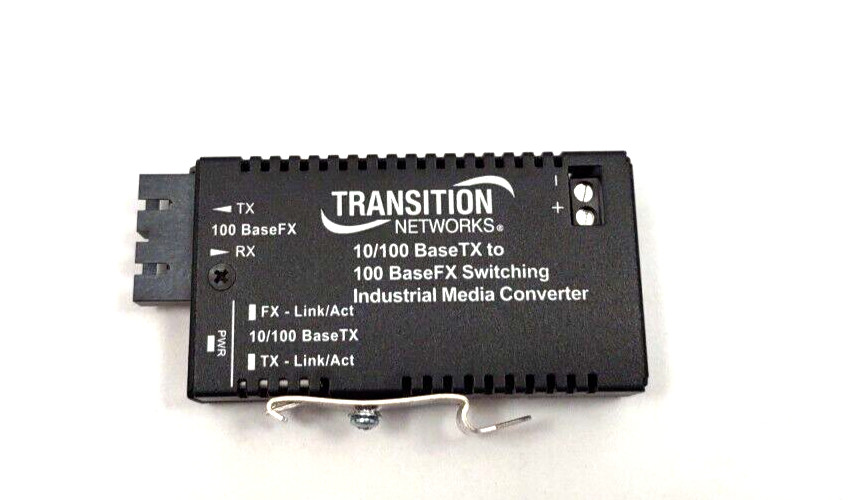 Transition Networks M/E-ISW-FX-01 Industrial Media Converter BaseTX To BaseFX