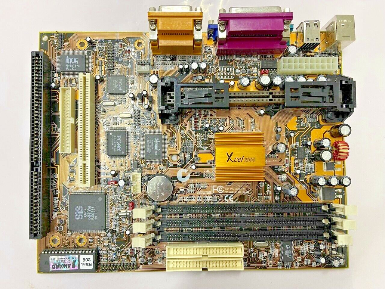 RARE VINTAGE ECS P6SE-ML XCEL2000 SIS 620/5595 SLOT 1 ATX MOBO VGA SOUND MBMX9