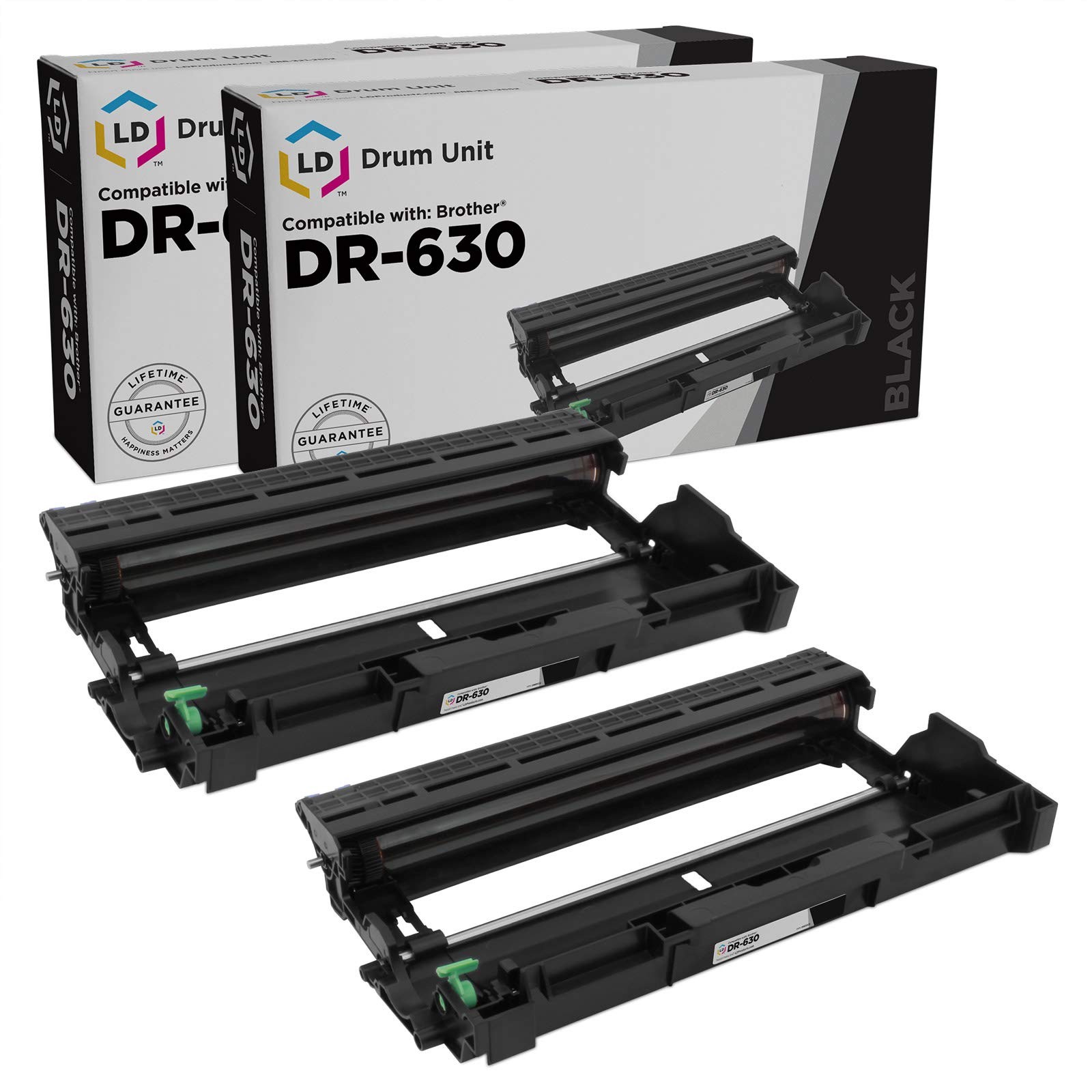 LD Compatible 2pk DR630 Drum Unit for Brother DCP-L2520DW MFC-L2740DW HL-L2705DW