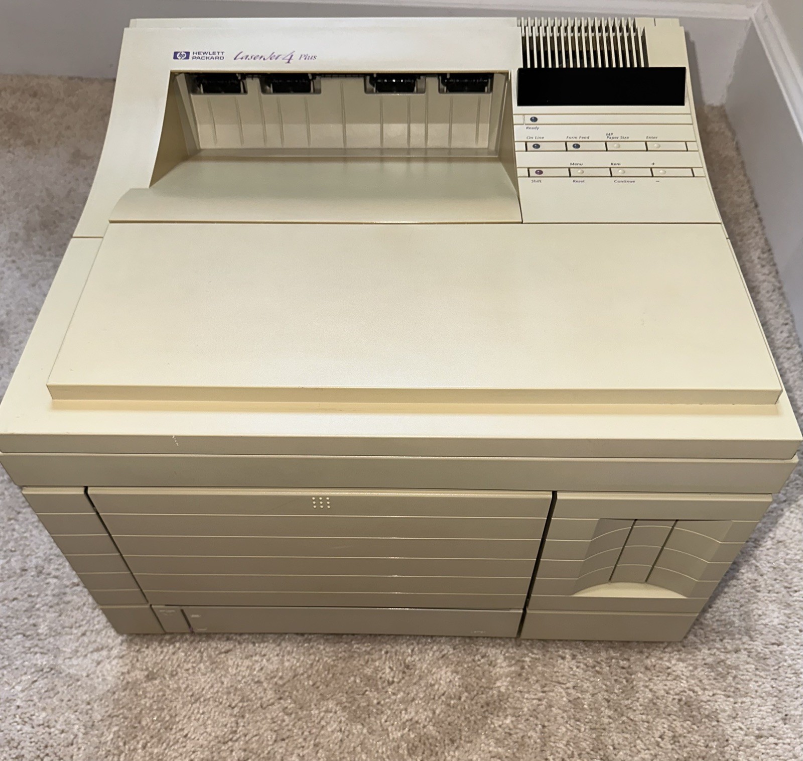 Hewlett Packard  LaserJet 4 Plus Printer with JetDirect - For Parts or Repair