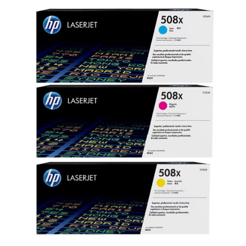 HP 508X  High Capacity Toner Cartridge Set of 3 – OEM Sealed – CMY 3-Pack