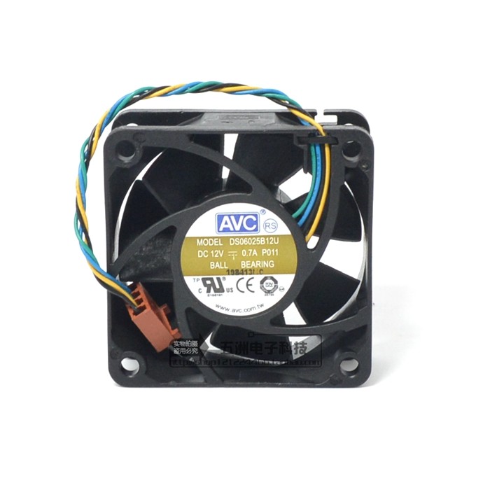for AVC DS06025B12U 6025 60x25mm Ball Bearing Cooler Cooling Fan 12V 0.7A 4Pin