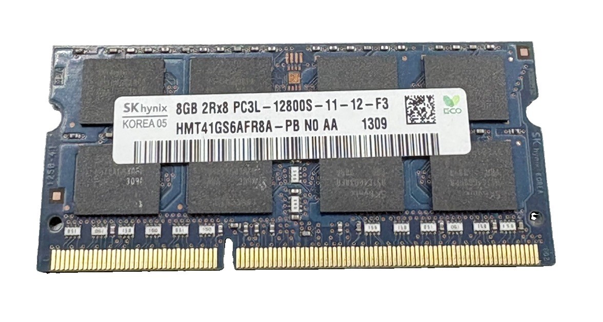 SK HYNIX 8Gb 2Rx8 DDR3 PC3L-12800S  SO-DIMM LAPTOP MEMORY RAM HMT41GS6AFR8A-PB