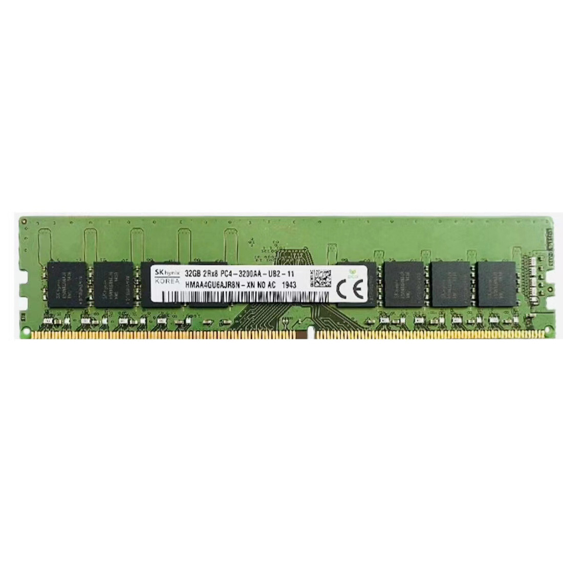 New Hynix 32GB DDR4 3200MHz PC4-25600 2RX8 UDIMM Memory Ram HMAA4GU6AJR8N-XN