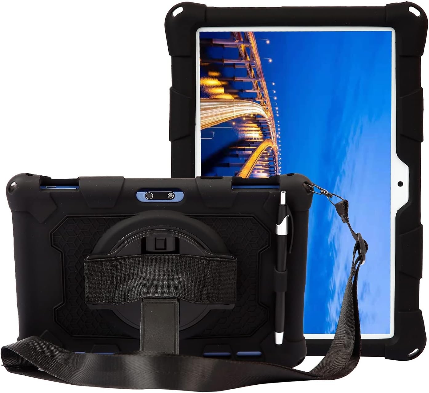 Case for ZZB ZB10 Tablet 10 inch, Silicone Stand Cover for Pritom M10