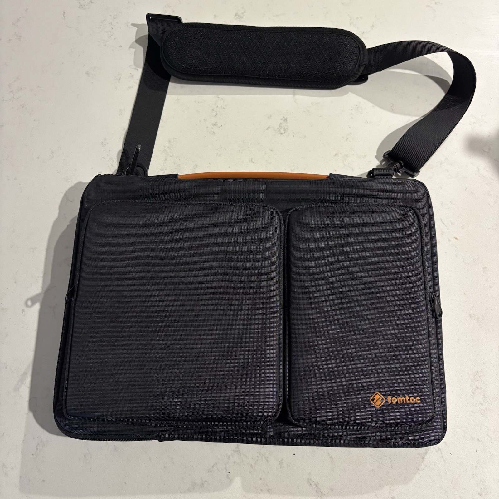 Tomtoc 360 Protective Laptop Shoulder Bag for 13-14 inch MacBook Air Zip Pockets